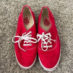 Red vans women’s 8.5, men’s 7